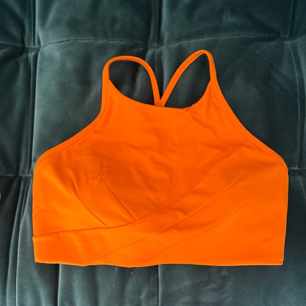 Women’s High Neck Sports Bra - Orange